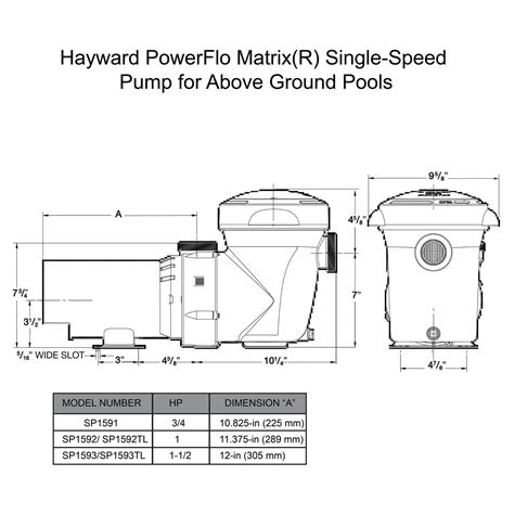 Buy Hayward Pool Sp S Powerflo Matrix Hp Dual Speed Above