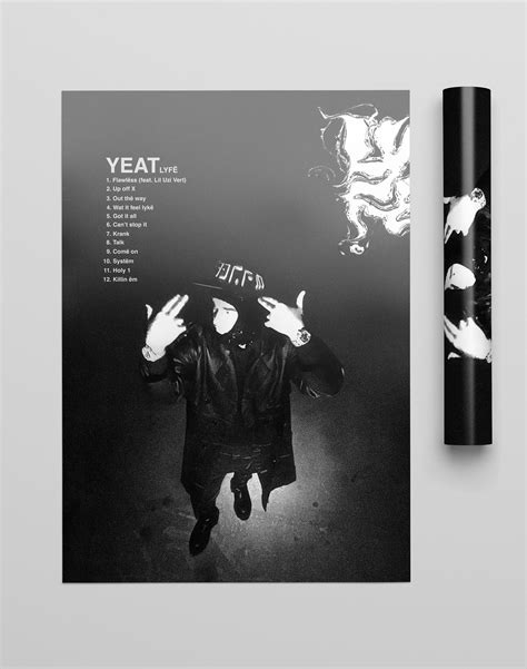 Yeat Poster Lyf Poster Yeat Tracklist Album Cover Etsy Uk