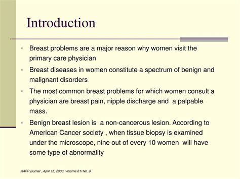 Ppt Benign Breast Problems Powerpoint Presentation Free Download