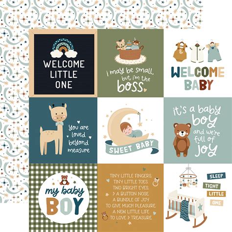 Echo Park Special Delivery Baby Boy Collection 12 X 12 Double Sided