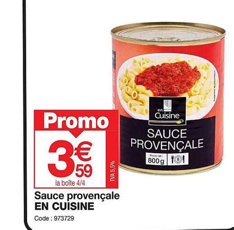 Promo Sauce Proven Ale En Cuisine Chez Promocash Icatalogue Fr