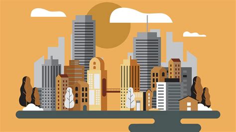 City Skyline Sky Scrapper Illustration Background 47583684 Vector Art