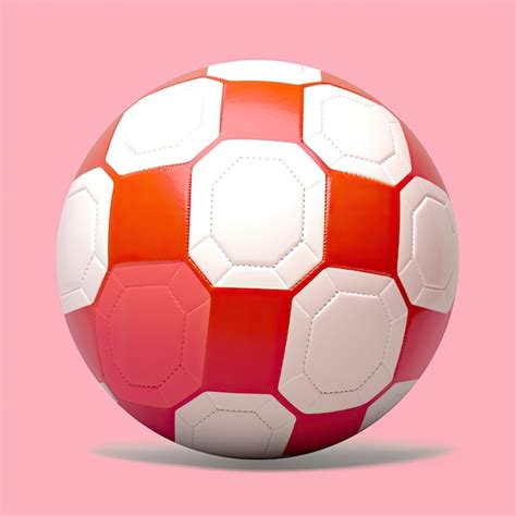 Premium Ai Image A Red And White Soccer Ball