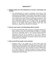 WORKSHEET 2 Docx WORKSHEET 2 1 Briefly Explain The Interrelatedness