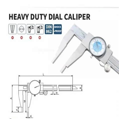 Analog Stainless Steel HEAVY DUTY DIAL CALIPER For Industrial At