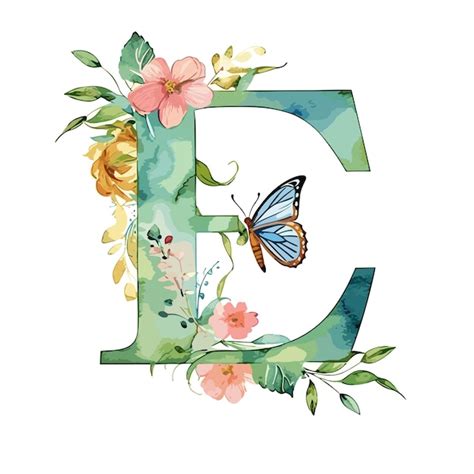 Premium Vector Watercolor Floral Alphabet Tropical Flowers Illustration Realistic Floral Alphabet