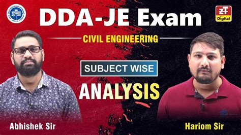 Dda Je Subject Wise Analysis Civil Engineering Dda Je Recruitment