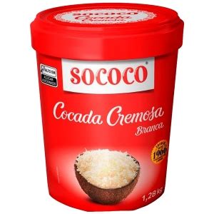 Cocada Cremosa Branca Sococo Tradicional Pote Kg