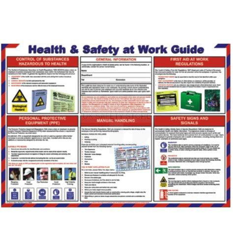 Health Safety At Work Guide Laminated Poster UK Safety Store