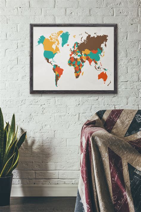 Printable World Map Colorful World Map Printable World Travel Map of ...