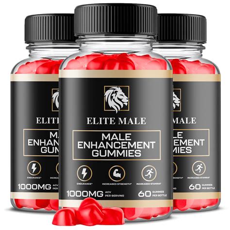 3 Pack Elite Male Gummies 180 Gummies