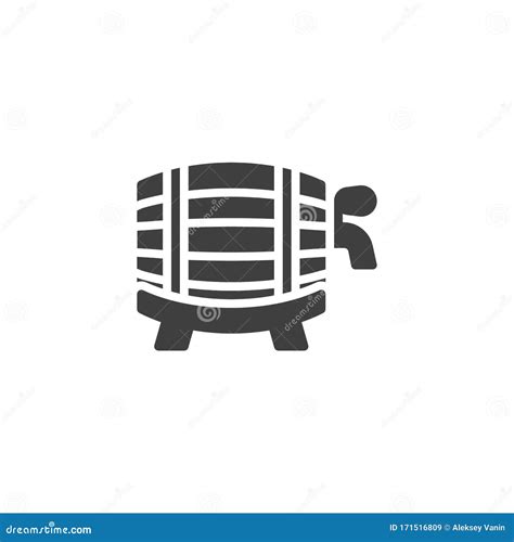 Beer Cask With Faucet Vector Icon Stock Vector Illustration Of Sign