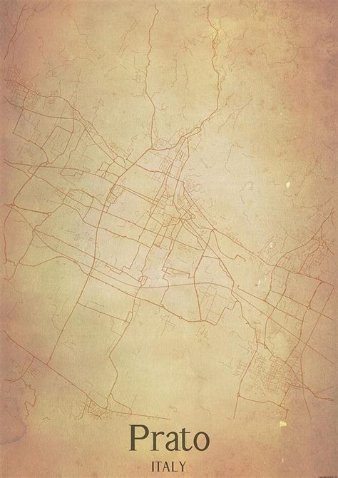 Vintage Map Of Prato Italy Mixed Media By Sam Wed Pixels