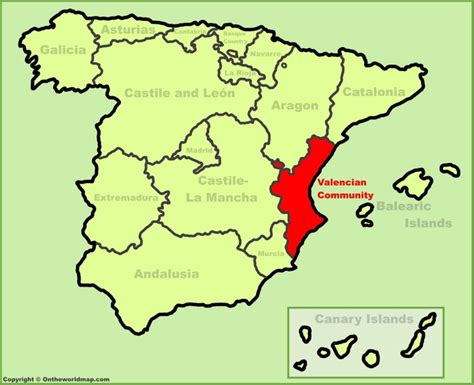 Valencian Community Location On The Spain Map Ontheworldmap