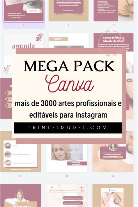 Mega Pack Canva VIP 3000 Posts editáveis Instagram Estratégia de