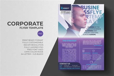 企业宣传海报传单设计模板v5 Corporate Flyer Template 第一素材网