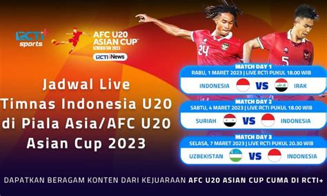 Laga Pembuka Jadwal Live Timnas Indonesia Vs Irak Piala Asia Afc Cup U