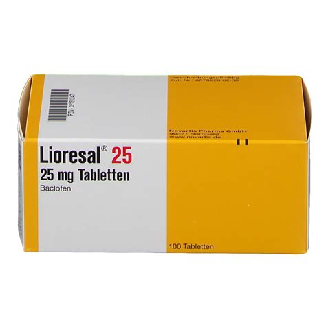 Lioresal 25 Mg 100 St Mit Dem E Rezept Kaufen Shop Apotheke