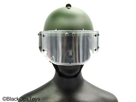 Spetsnaz Mvd Osn Vityaz Green Helmet Wface Shield Blackopstoys