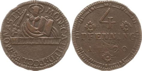 Münster Domkapitel Cu 4 Pfennig 1790 Sehr schön MA Shops