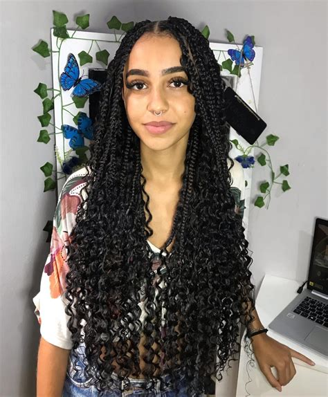 21 Trending Box Braids with Curls Hairstyles in 2024 - Zohna