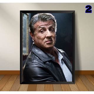 Quadro Decorativo Sylvester Stallone Ator Moldura Shopee Brasil