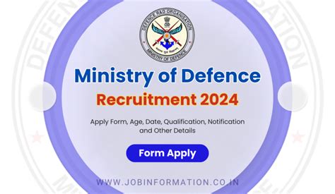 Ministry Of Defence Recruitment 2024 PDF Apply Form Age Date