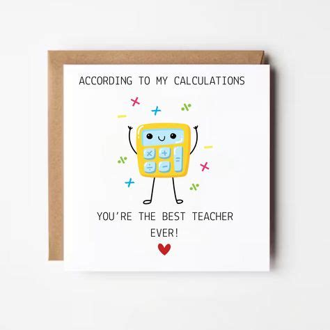 Math Teacher Thank You Cards