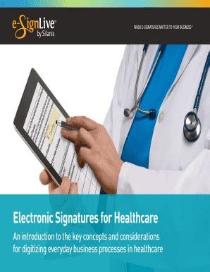 Fillable Online Electronic Signatures For Healthcare Fax Email Print