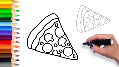 how to draw pizza como dibujar pizza как рисовать пиццу كيفية رسم