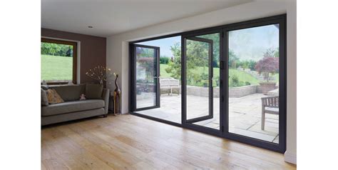 Visofold Slim Aluminium Bifold Doors Grey On White From