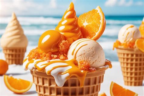 Orange White Ice Cream Images Free Download On Freepik