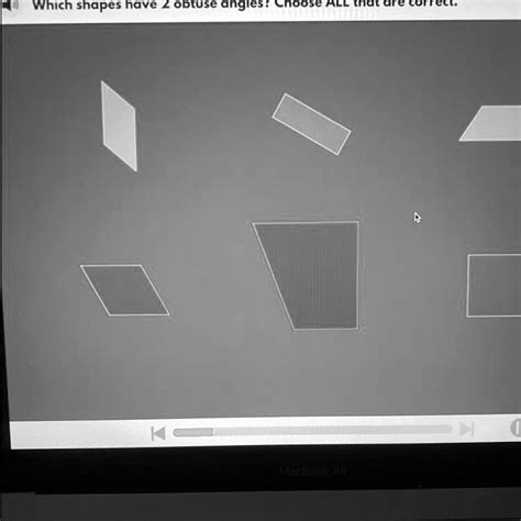 SOLVED: Which shape has two obtuse angles? Choose all that are correct.