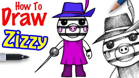 How To Draw Zizzy Roblox Piggy Youtube Hot Sex Picture