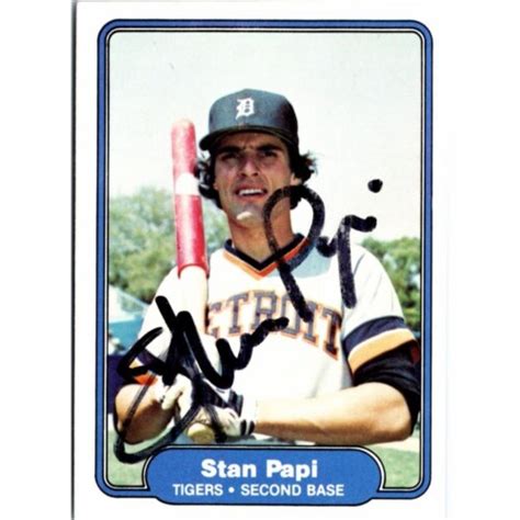 Autograph Warehouse 703057 Stan Papi Signed Detroit Tigers, JZ 1982 ...