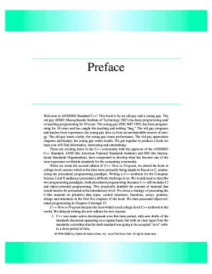 Fillable Online Preface Pdf K Deitel Associates Inc Fax