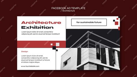 Premium PSD | Flat design architecture project facebook template