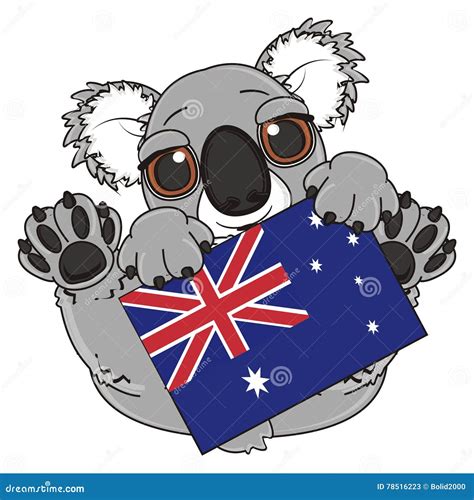 Koala With Flag Stock Image Cartoondealer