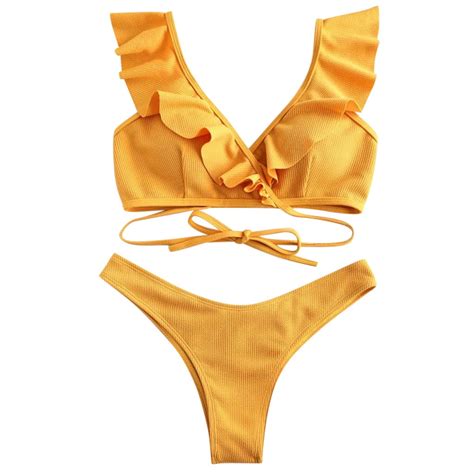 MSJUHEG Bathing Suit For Women Bikini Summer Swimsuit Thong String 2 Piece Bikini Set Tie Back
