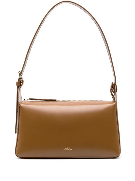 A P C Virginie Leather Shoulder Bag Farfetch