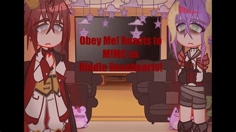 Obey Me Reacts To M MC As Riddle Rosehearts Om X Twst Ft Solomon