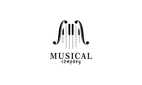 Printviolin Piano Key Musical Instrument Logo Design 12986406 Vector