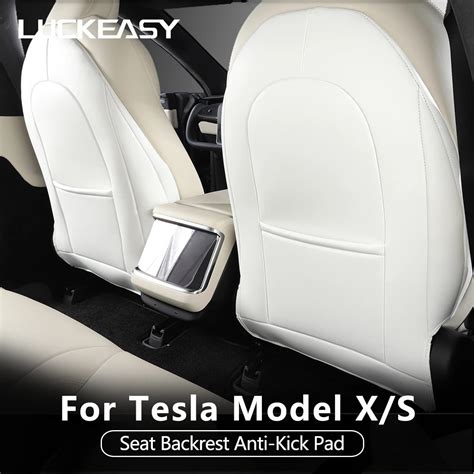 LUCKEASY For Tesla Model X Model S Car Seat Backrest Protective Mat