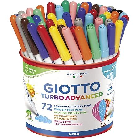 GIOTTO Turbo Maxi Super Washable Felt Tip Fibre Pens 48 Pens Large