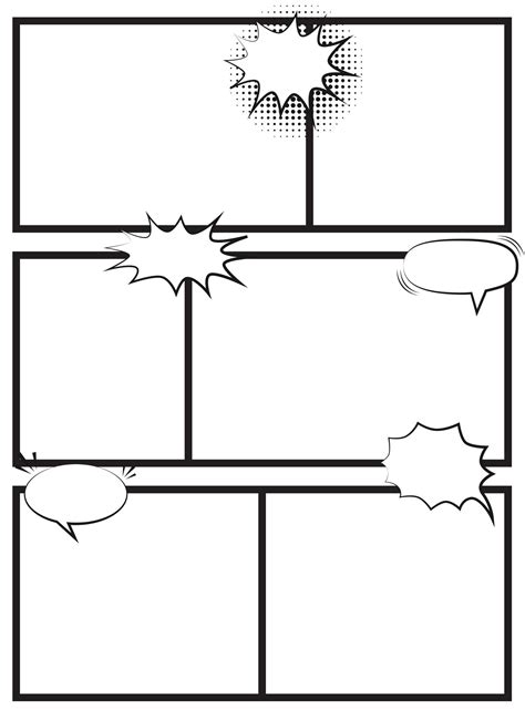 Comic Book Layout Template 13 Free Pdf Printables Printablee