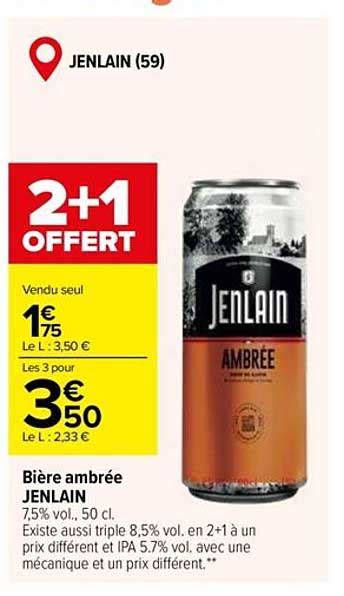 Promo Bière Ambrée Jenlain chez Carrefour Market iCatalogue fr