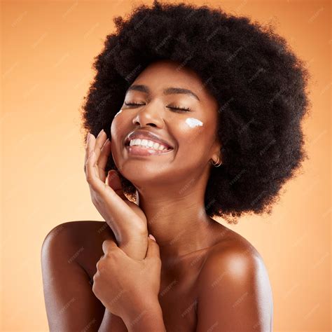 Premium Photo Beauty Skincare And Black Woman With A Facial Product