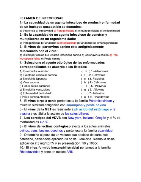 Examen Diciembre Preguntas Y Respuestas I Examen De