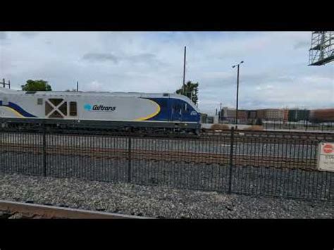 Late 16 Mins Amtrak Capital Corridor 729 Leads By CDTX 2105 At Santa