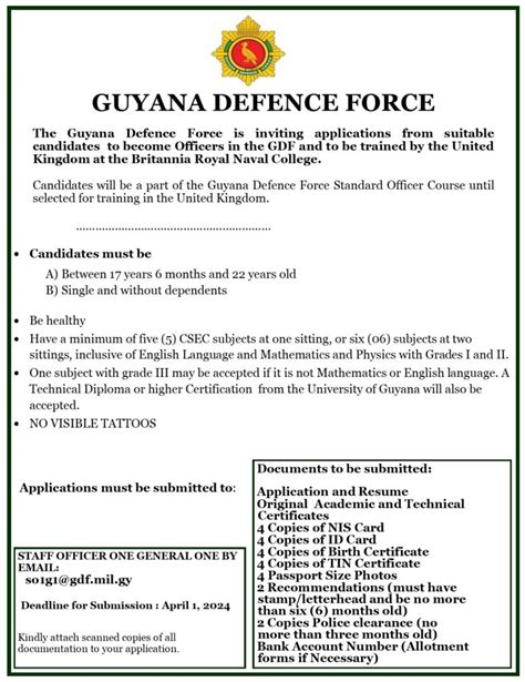 Join the Guyana Defence Force and Become an Officer - Web Money Solutions